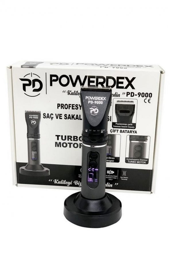 Powerdex Pd-9000 Profesyonel Dijital Şarjli Traş Makinesi - 3