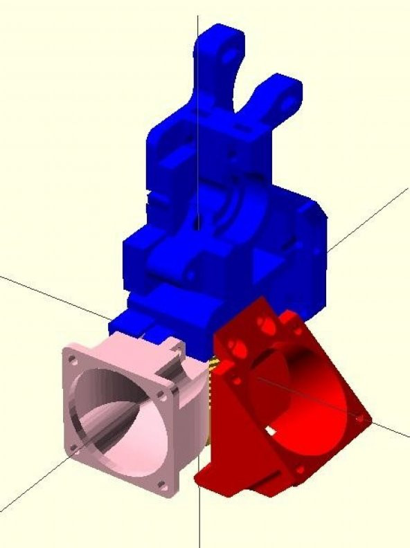 Emotion Tech Prusa İ3 İçin 40Mm Fan Kanalı / Altıgen / 3Mm Plastik Aparat
