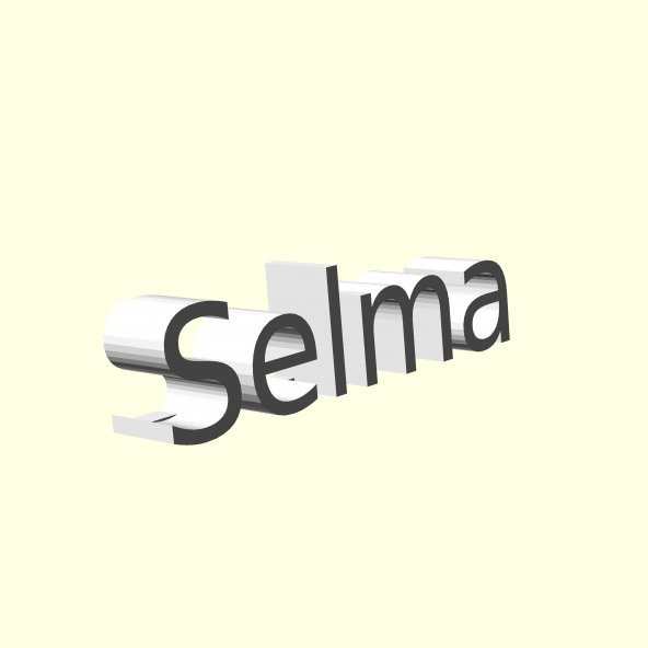 Selma Kişiye İsime İsme Özel Üretim Masaüstü İsimlik Sevgiliye Eşe Hediyelik Masa Üstü İsimliği Ofis Hediyesi Dekoratif Organik Plastik - 8