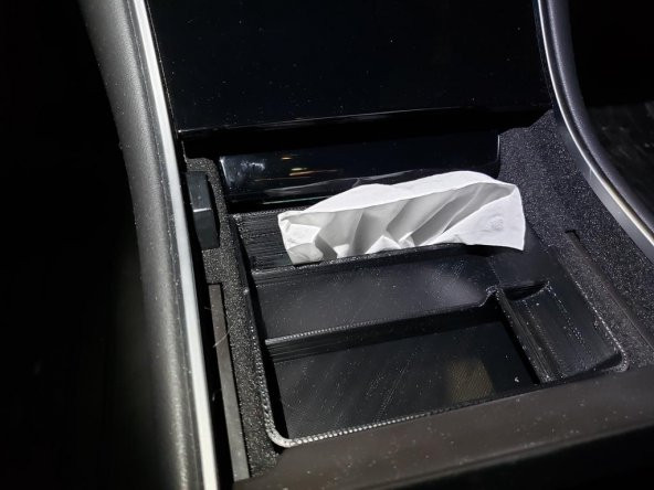 Tesla Model 3 Orta Konsol Tepsi Bin Depolama Plastik Aparat - 4