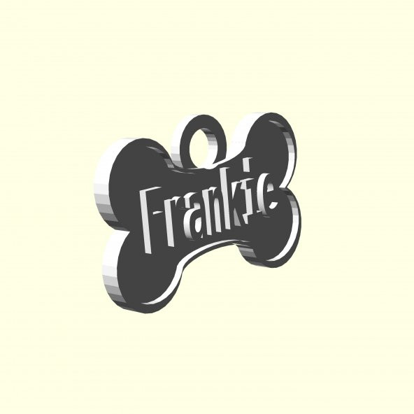Frankie Tasmalık Künye Tag Kedi Köpek Evcil Hayvana İsme Özel Üretim İsimlik Hediyelik Organik Plastik - 8