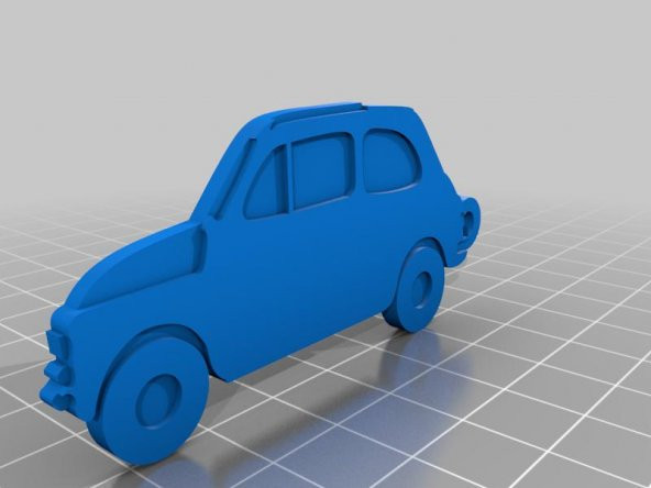 Eski Fiat 500 Keychain Plastik Aparat - 1