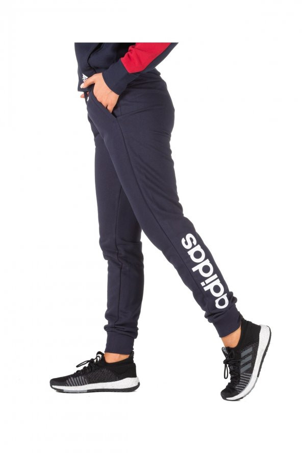 Adidas Essentials Linear Kadın Lacivert Eşofman Altı - 2