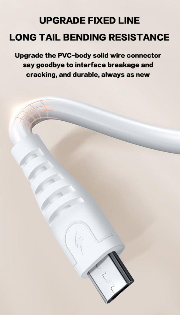 YGT Plus™ 2.4A Micro Usb Şarj ve Data Kablosu 1 Metre - 6