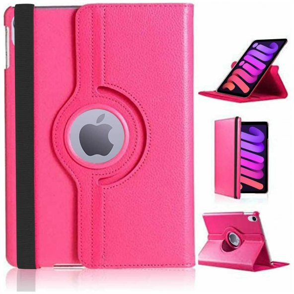 iPad Mini 6 Kılıf A2567 A2568 A2569 360 Derece Dönerli Yatay Dikey Standlı - 10