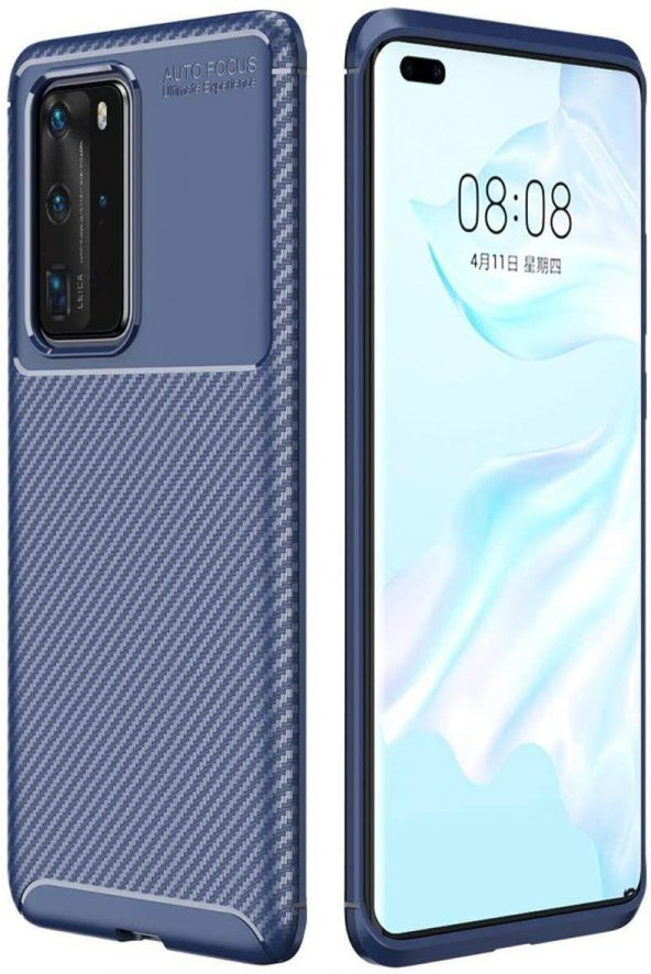 Huawei P40 Pro Kılıf Silikon Negro Karbon Darbe Koruma - 3