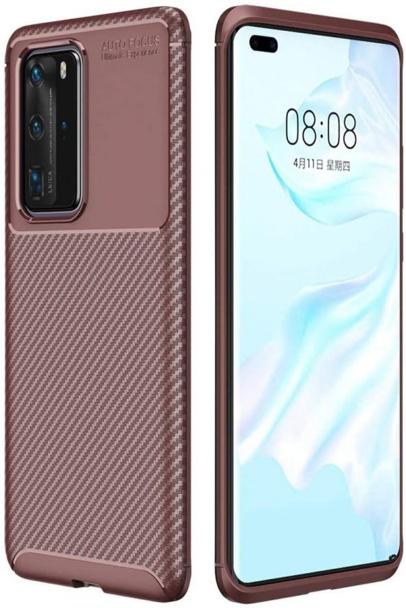 Huawei P40 Pro Kılıf Silikon Negro Karbon Darbe Koruma - 5