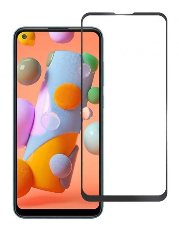 Samsung Galaxy A11 Kılıf Vega Yüzüklü Standlı + 5D Tam Ekran Koruyucu Cam - Resim 2