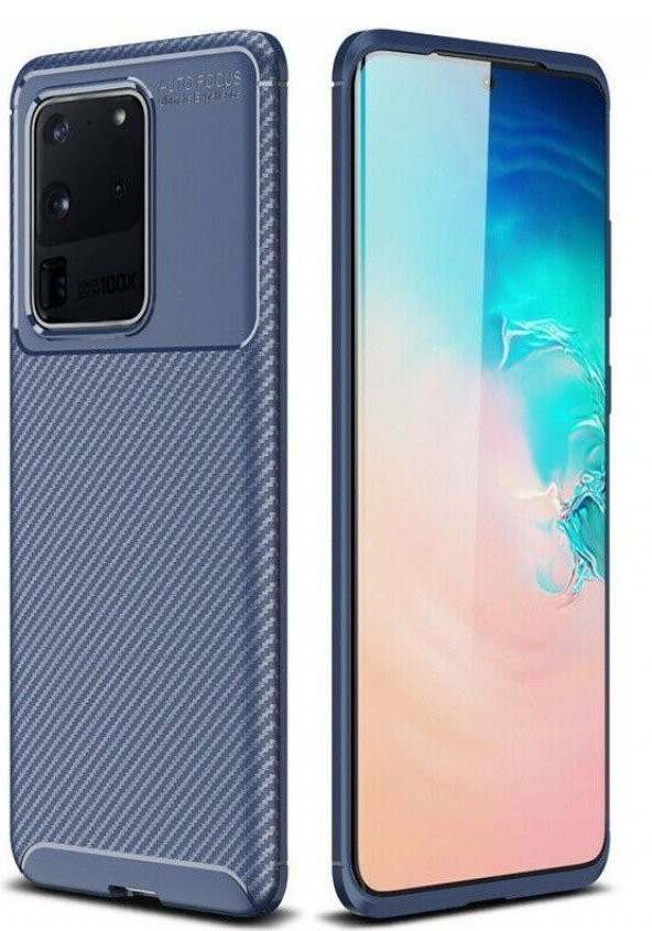 Samsung Galaxy S20 Ultra Kılıf Silikon Negro Karbon Darbe Korumalı - 2