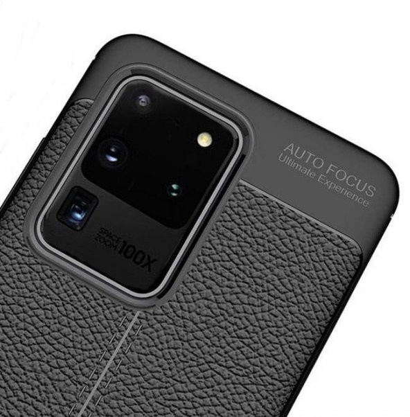 Samsung Galaxy S20 Ultra Kılıf Niss Deri Görünümlü Silikon - 2