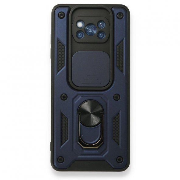 Xiaomi Poco X3 Pro Kılıf Silikon Yüzüklü Standlı Kamera Korumalı - 5