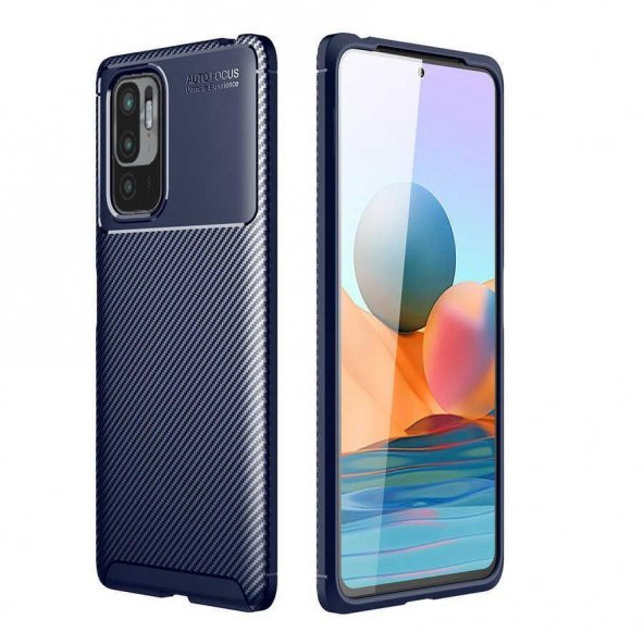 Xiaomi Redmi Note 10 5G Kılıf Silikon Negro Karbon Desen - 3