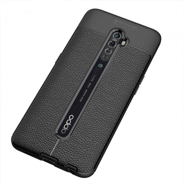 Oppo Reno2 Z Kılıf Niss Deri Görünümlü Silikon + Nano Cam - 2