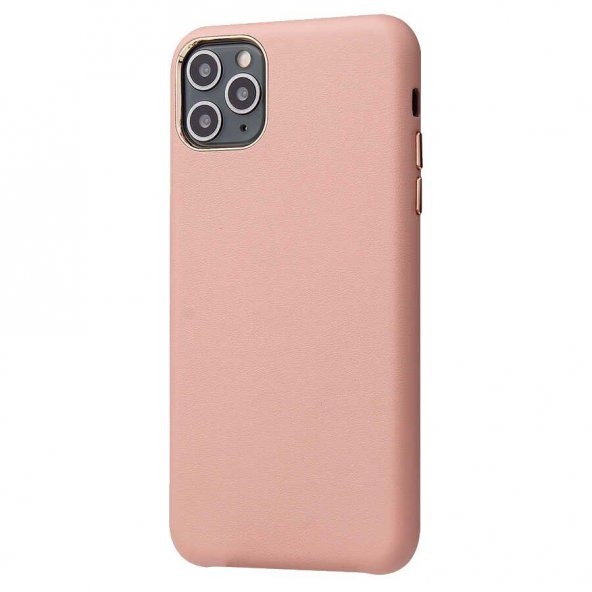iPhone 11 Pro Max Kılıf Deri Dokulu Eyzi + Kırılmayan Nano Cam - 8