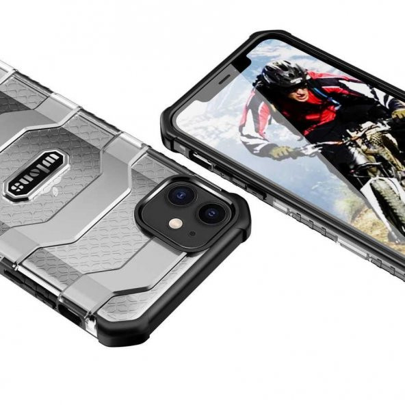 İphone 12 Kılıf Wlons Mit Darbe Korumalı+Nano Cam - 3