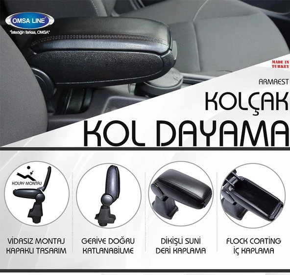 FORD FOCUS 2 2005-2010 OMSA SİYAH KOL DAYAMA - 4