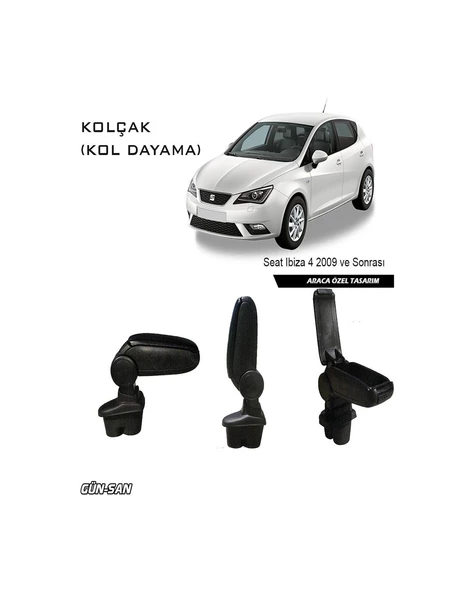 SEAT İBİZA 4 2009-2016 OMSA SİYAH KOL DAYAMA - 4