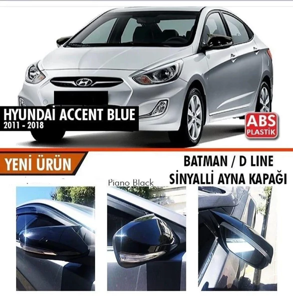 HYUNDAİ ACCENT BLUE SİNYALLİ 2011-2018 BATMAN YARASA AYNA KAPAĞI ürün görseli 1