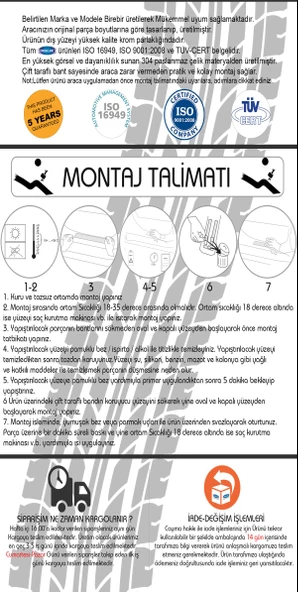 PEUGEOT PARTNER TEPEE 2008- SİS FARI ÇERÇEVESİ - 2