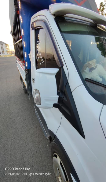 FORD TRANSİT 2014-2025 BEYAZ BOYALI BATMAN YARASA AYNA KAPAĞI - 6