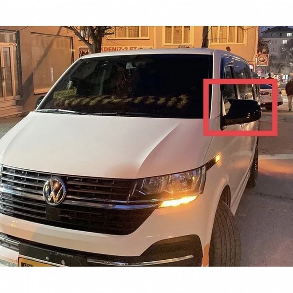 VOLKSWAGEN TRANSPORTER T6-T7 2009-2024 BATMAN PİANO BLACK BOYALI  AYNA KAPAĞI - Resim 5