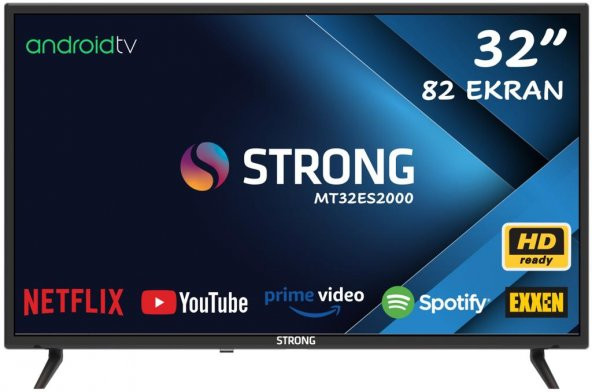 Strong CV32ES2000 HD 32" 82 Ekran Uydu Alıcılı Android Smart LED TV