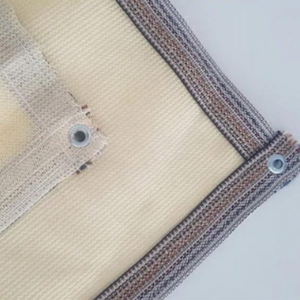 1x2 GÖLGELİK FİLE ÇİT FİLESİ 95 GÖLGE KORUMA KREM 95LİK BAHÇE ÇİTİ HALKALI KUŞAKLI JÜT GÖLGELİK - Resim 7