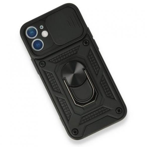 Smody Apple iPhone 11 Kılıf Pars Lens Yüzüklü Mıknatıslı Zırhlı Kapak + Tam Kapatan Kırılmaz Cam - 3