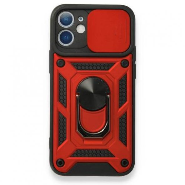 Smody Apple iPhone 11 Kılıf Pars Lens Yüzüklü Mıknatıslı Zırhlı Kapak + Tam Kapatan Kırılmaz Cam - 6