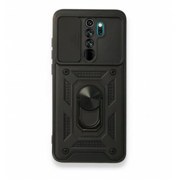 Xiaomi Redmi Note 8 Pro Kılıf Yüzüklü Standlı Kamera Korumalı + Ekran Koruyucu Nano Cam - 7