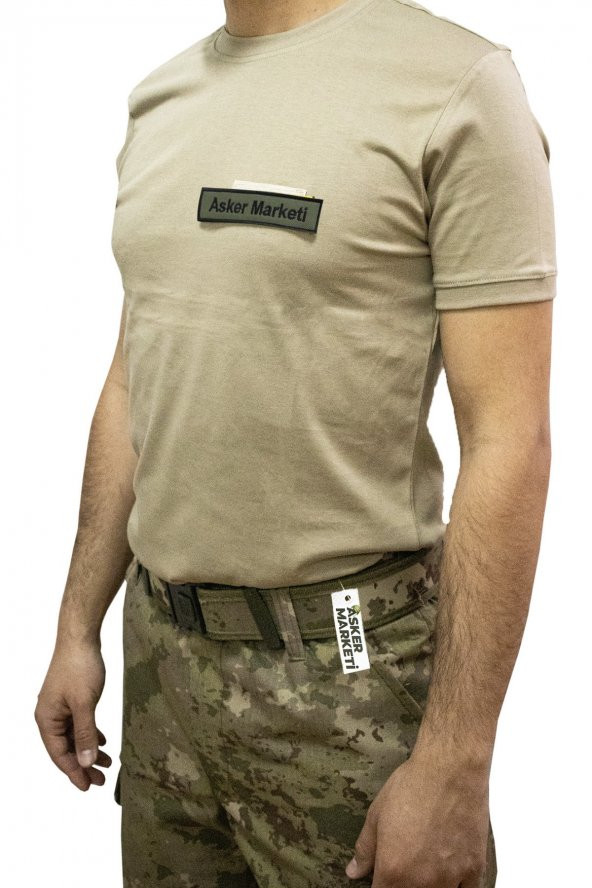 Yeni Askeri Tişört - Yeni Tsk Kamuflaj Cırt Cırtlı Peç Alanlı T-shirt - 2