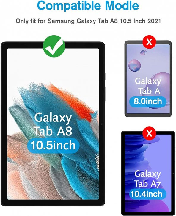 Smody Samsung Galaxy Tab A8 SM-X200 10.5 Temperli Cam Ekran Koruyucu - 6