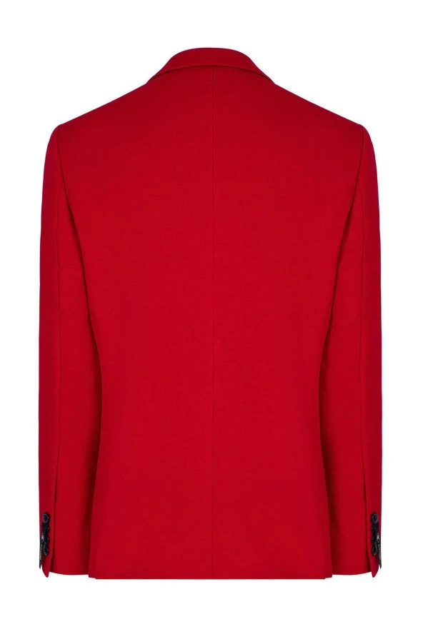 CEKMON Erkek Düğmeli İçi Astarlı Düz Renk Blazer Klasik Ceket - 9