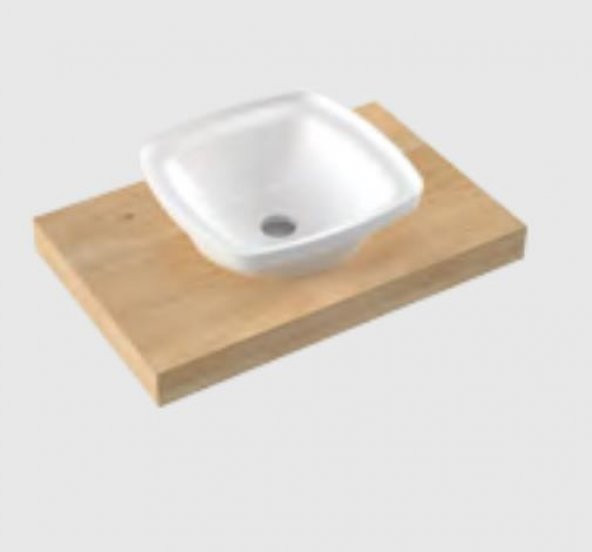 Serel Helios 46x46 cm Tezgah Üstü Çanak Lavabo HL36DXS110H - 3