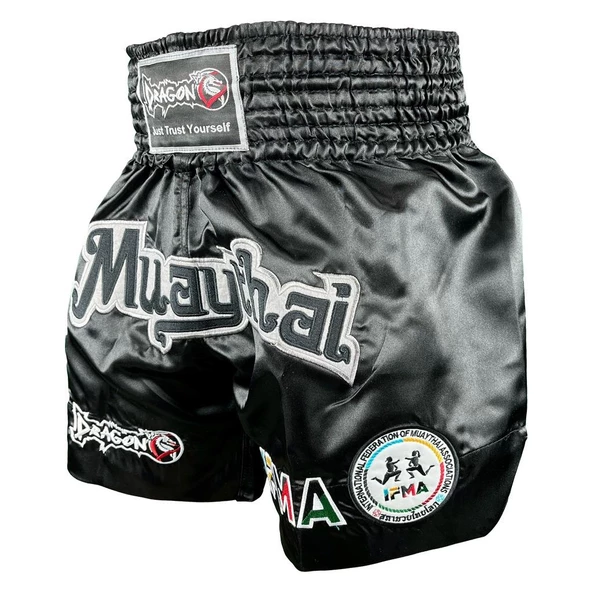 DragonDo MT2017 Muay Thai Federasyon Onaylı Nakışlı Maç Şortu - 2
