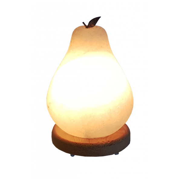 Çankırı Kaya Tuz Lambası Armut Modeli Gold Yaprak Detaylı