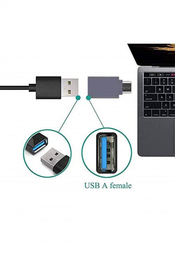 Type C Usb 3.1 To Usb 3.0 Dönüştürücü Otg Çevirici Adaptör Metal Macbook, Ipad Air 2020, Ipa