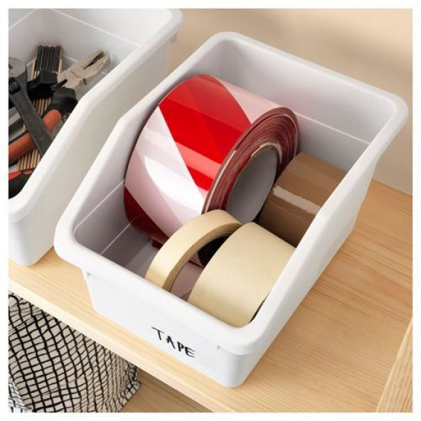 Saklama Düzenleme Kutusu MeridyenDukkan Beyaz Renk 19x26x15 Cm Düzenleyici Kutu - Resim 2