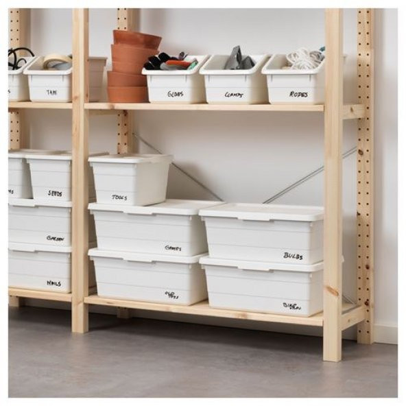 Saklama Düzenleme Kutusu MeridyenDukkan Beyaz Renk 19x26x15 Cm Düzenleyici Kutu - Resim 3