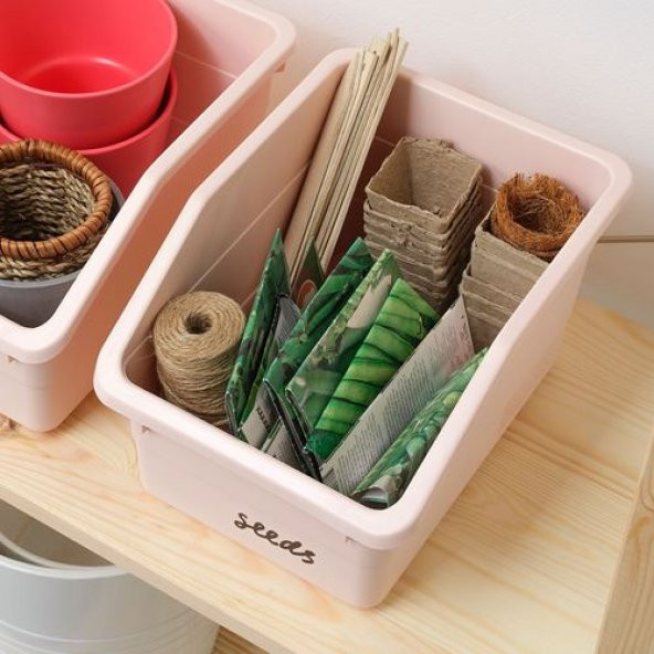 Saklama Düzenleme Kutusu MeridyenDukkan Açık Pembe 19x26x15 Cm Düzenleyici Kutu - 3