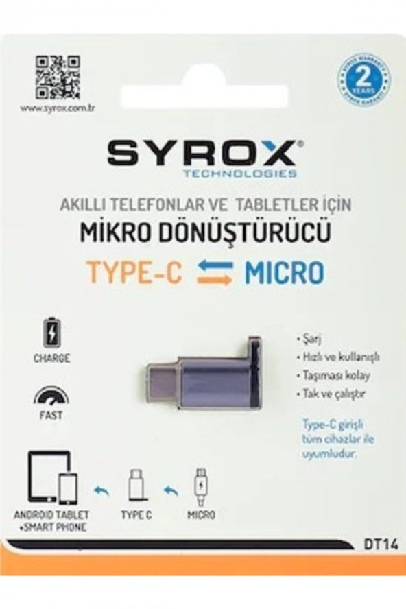 Micro Usb - Type C Dönüştürücü