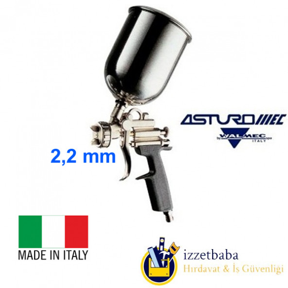 Asturomec Walmec Boya Tabancası Üstten Depo 1000 cc 2,2 mm