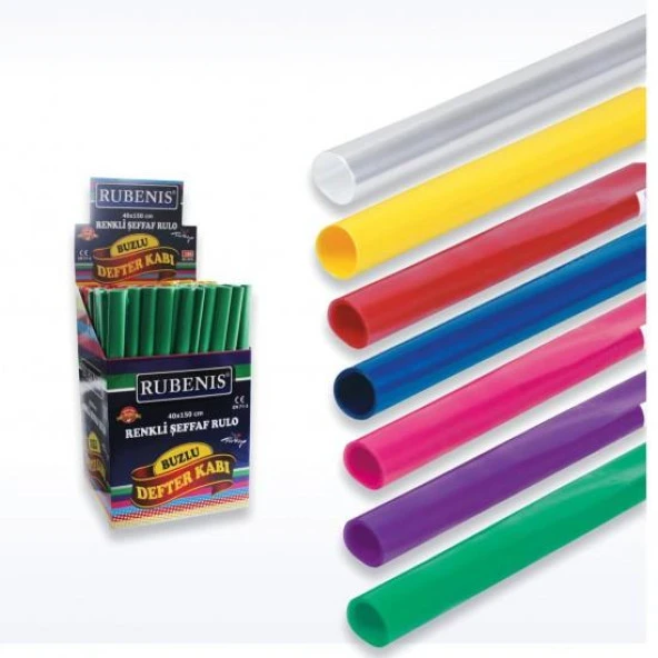 Rubenis Rulo Buzlu Defter Kabı 40x150 Cm Karışık Renk (200 Rulo)