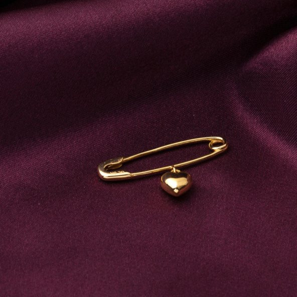 Kalpli Altın Çocuk İğnesi - Resim 4