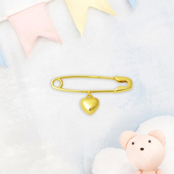 Kalpli Altın Çocuk İğnesi - Resim 5