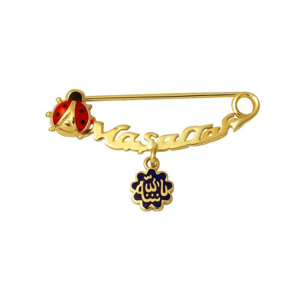 Maşallah 14 Ayar Altın Çengelli İğne ürün görseli 1