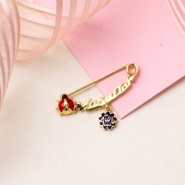 Maşallah 14 Ayar Altın Çengelli İğne - Resim 3