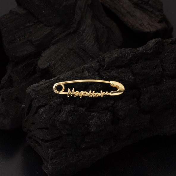 Maşallah Yazılı Altın Çengelli İğne - Resim 2