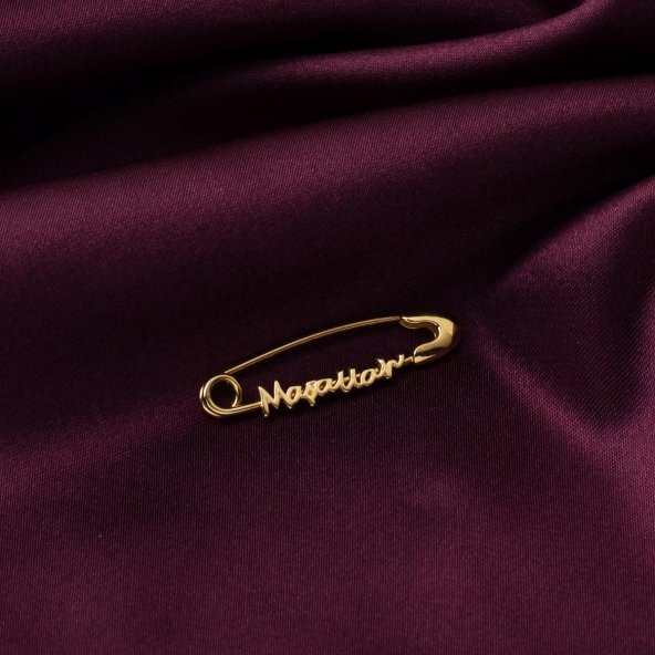 Maşallah Yazılı Altın Çengelli İğne - Resim 4