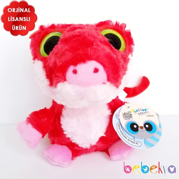 Yoohoo Lisanslı Peluş Kırmızı Ejderha Peluş Oyuncak 13cm